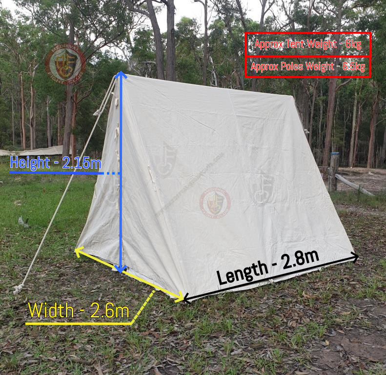 measurements of wedge tent