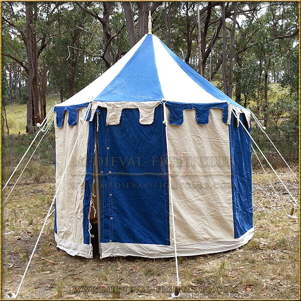 Blue+White Pavilion - Striped Round Tent (3m diameter)