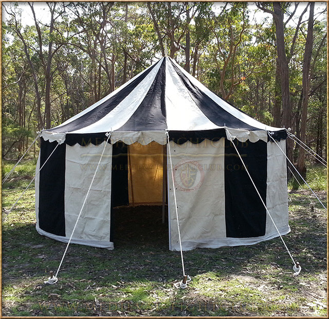 Black+White Pavilion - Striped Round Tent (5m diameter)